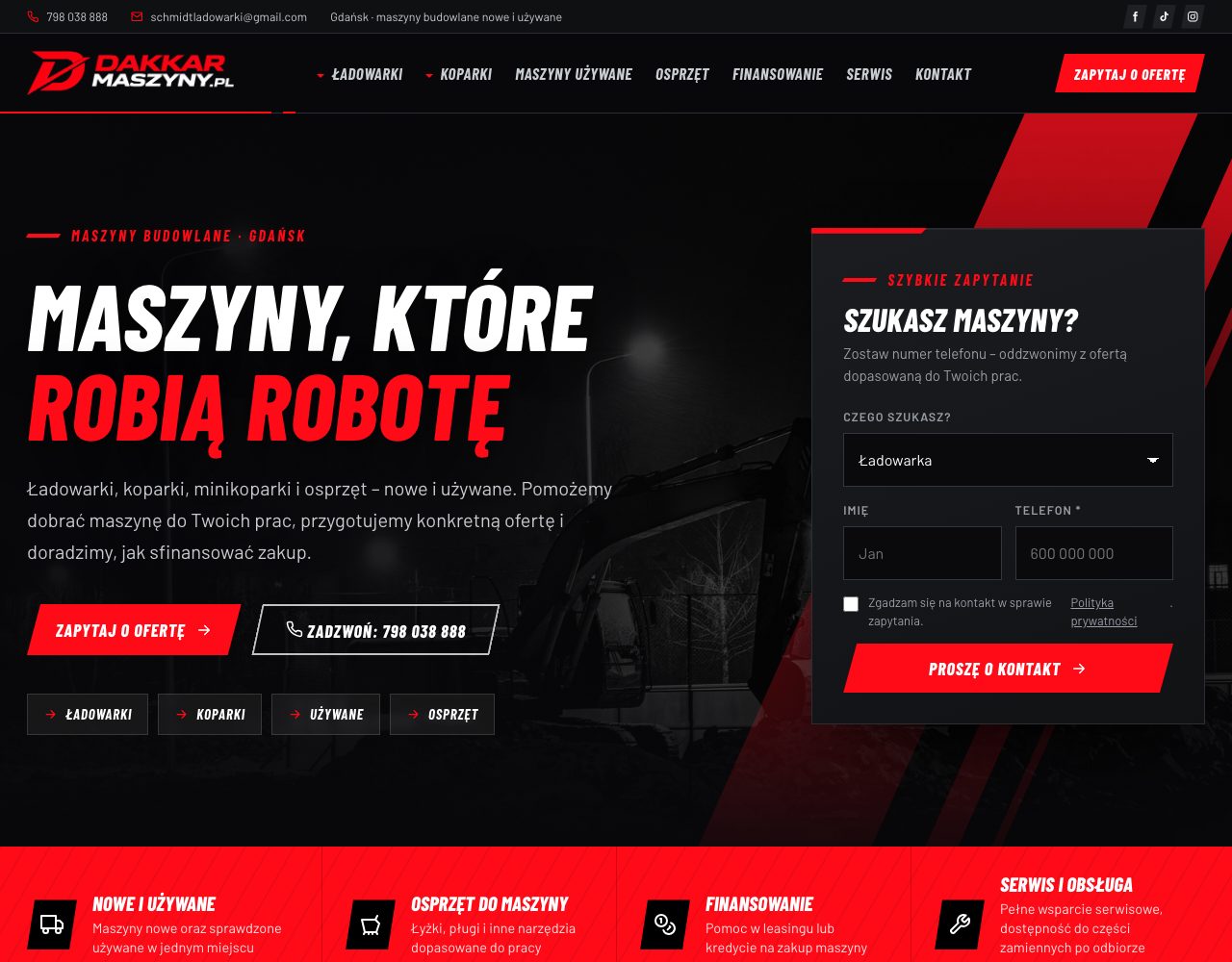 Dakkar Maszyny, maszyny budowlane