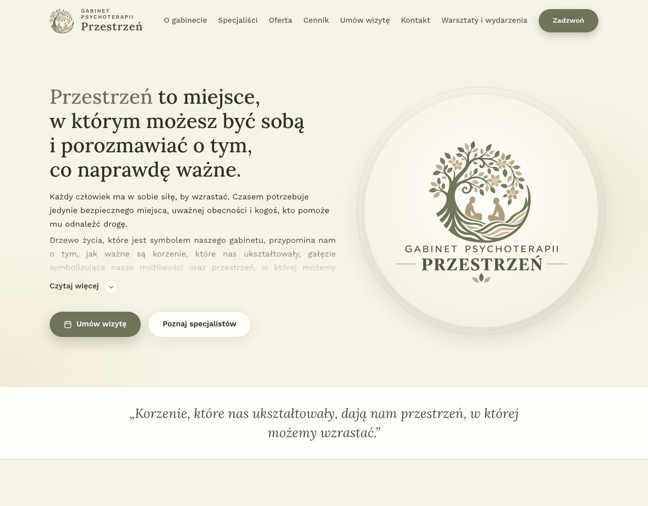 Gabinet Psychoterapii Przestrzeń